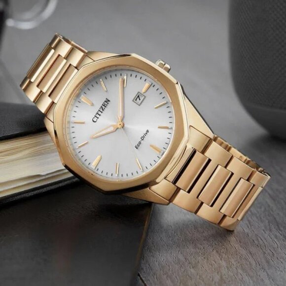 Citizen Eco-Drive Men's Corso Gold-Tone Stainless Steel Bracelet Watch 41mm - Picture 5 of 7